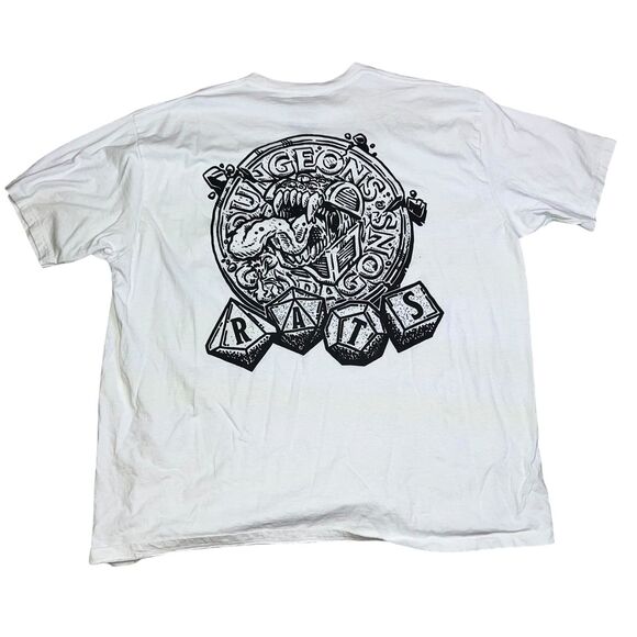 Dungeons and Dragons Chaotic Evil T-Shirt Size XXXL White Short Sleeve - Picture 1 of 7